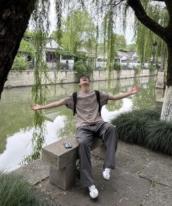 Men's Casual Loose Fit Quick-Dry Long Pants with Thin Elastic Band - Sun-Proof Summer Versatile Style for American Fashion