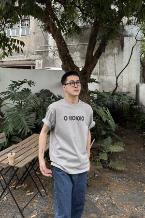 Men's Casual Printed Letter Short Sleeve T-Shirt - Trendy Loose Fit for Summer, Versatile American Style