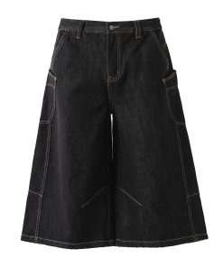 Men's Cowboy 7/10 Pants - 2025 New Summer Loose Wide-Leg Five-Point with Side Pockets - Casual Y2K Style