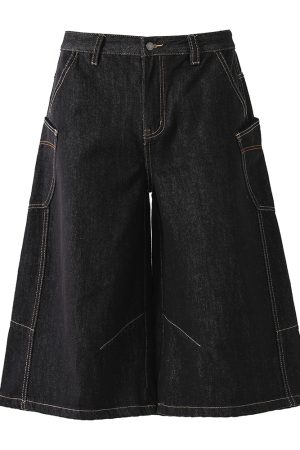 Men's Cowboy 7/10 Pants - 2025 New Summer Loose Wide-Leg Five-Point with Side Pockets - Casual Y2K Style