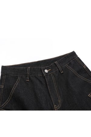 Men's Cowboy 7/10 Pants - 2025 New Summer Loose Wide-Leg Five-Point with Side Pockets - Casual Y2K Style