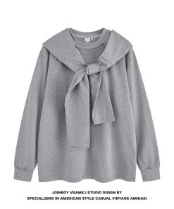 Men's Fleece Shawl Sweatshirt - American Style Hip-Hop Fake Two-Piece Top for Couples - 2025 Winter Trend