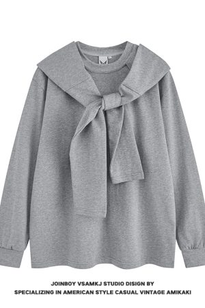 Men's Fleece Shawl Sweatshirt - American Style Hip-Hop Fake Two-Piece Top for Couples - 2025 Winter Trend