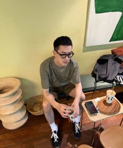 Men's Green Letter Print Short Sleeve T-Shirt - Summer Casual Loose Fit American Street Style