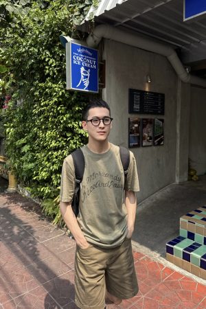 Men's Green Letter Print Short Sleeve T-Shirt - Summer Casual Loose Fit American Street Style