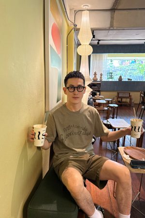 Men's Green Letter Print Short Sleeve T-Shirt - Summer Casual Loose Fit American Street Style