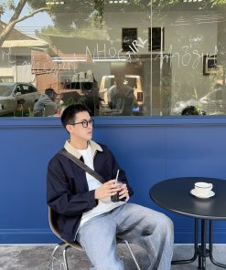 Men's Japanese Retro Color-Block Jacket - Loose Casual Versatile Spring Fashion Outerwear