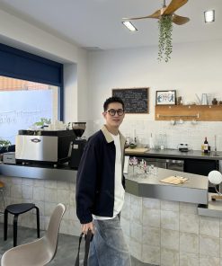 Men's Japanese Retro Color-Block Jacket - Loose Casual Versatile Spring Fashion Outerwear