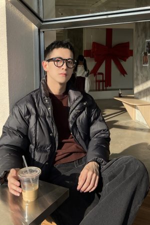 Men's Korean Style Black Puffer Jacket - Casual 80% White Duck Down Winter Coat, Versatile and Warm