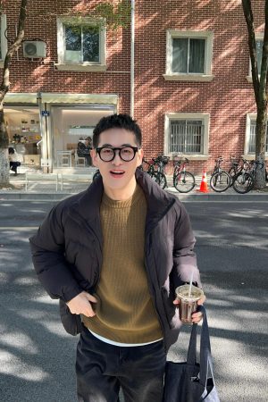 Men's Korean Style High-Quality Knitted Round Neck Sweater - Warm Autumn Winter Layering Essential