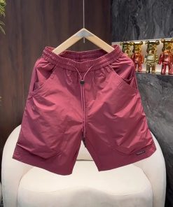 Men's Loose-Fit Quick-Dry Summer Shorts - Breathable Casual Five-Point Pants for Outdoor and Beach Wear, Trendy Summer Style