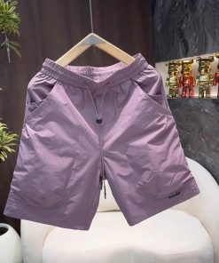 Men's Loose-Fit Quick-Dry Summer Shorts - Breathable Casual Five-Point Pants for Outdoor and Beach Wear, Trendy Summer Style