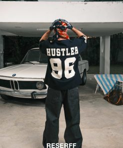 Men's Loose Fit Waffle T-Shirt - Trendy Short Sleeve Top Inspired by Dance Club and Street Style, Evil Star Design