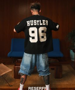 Men's Loose Fit Waffle T-Shirt - Trendy Short Sleeve Top Inspired by Dance Club and Street Style, Evil Star Design