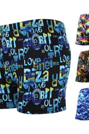 Men's Loose-Fitting Square-Leg Swim Trunks, Large Size, Stylish Swimwear for Hot Springs and Beach, Trendy Summer Swim Gear