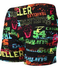 Men's Loose-Fitting Square-Leg Swim Trunks, Large Size, Stylish Swimwear for Hot Springs and Beach, Trendy Summer Swim Gear