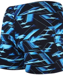 Men's Loose-Fitting Square-Leg Swim Trunks, Large Size, Stylish Swimwear for Hot Springs and Beach, Trendy Summer Swim Gear