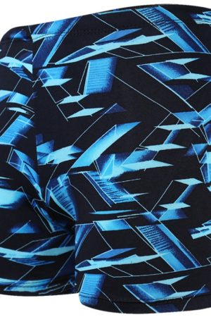 Men's Loose-Fitting Square-Leg Swim Trunks, Large Size, Stylish Swimwear for Hot Springs and Beach, Trendy Summer Swim Gear