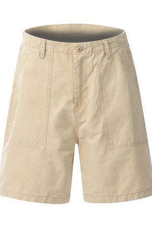 Men's Loose Japanese Casual Work Shorts - Trendy Wide-Leg Mid-Length Five-Point Shorts for Summer Style