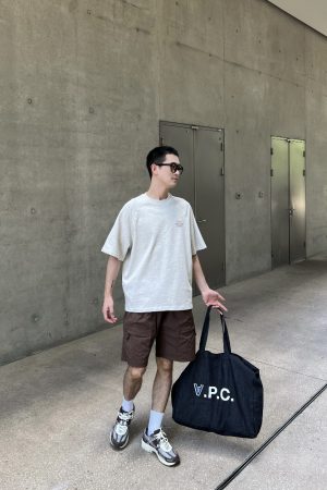 Men's Loose Straight Leg Coffee Color Quick-Dry Shorts - Japanese Style Casual Summer Fashion