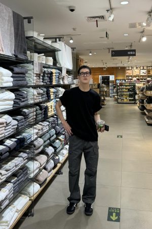 Men's Loose Straight Leg Work Pants in Deep Gray - Japanese Style Casual Fit for Autumn, Versatile Everyday Wear