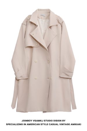 Men's Mid-Length Hooded Windbreaker Coat - Trendy Korean Style Faux Two-Piece Over-Knee Jacket for Autumn & Winter Fashion