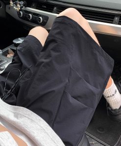 Men's Quick-Dry Cargo Shorts - American Style Loose Gray Five-Point Beach Shorts, Summer Trendy Casual Tactical Pants