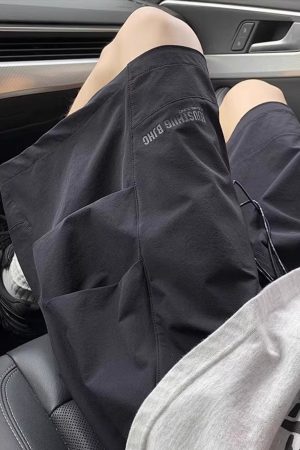 Men's Quick-Dry Cargo Shorts - American Style Loose Gray Five-Point Beach Shorts, Summer Trendy Casual Tactical Pants