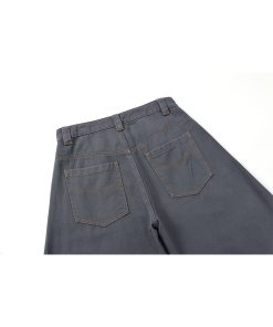 Men's Simple Versatile Wide-Leg Jeans - Trendy Curved Blade Design for Summer 2025, Casual Y2K Fashion