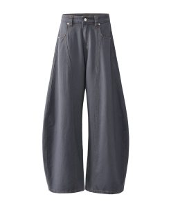 Men's Simple Versatile Wide-Leg Jeans - Trendy Curved Blade Design for Summer 2025, Casual Y2K Fashion