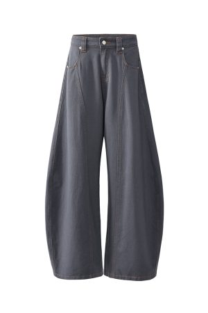 Men's Simple Versatile Wide-Leg Jeans - Trendy Curved Blade Design for Summer 2025, Casual Y2K Fashion