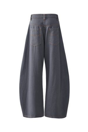 Men's Simple Versatile Wide-Leg Jeans - Trendy Curved Blade Design for Summer 2025, Casual Y2K Fashion