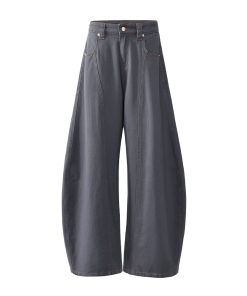 Men's Simple Versatile Wide-Leg Jeans - Trendy Curved Blade Design for Summer 2025, Casual Y2K Fashion