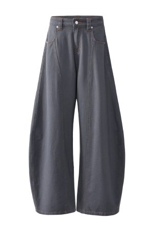 Men's Simple Versatile Wide-Leg Jeans - Trendy Curved Blade Design for Summer 2025, Casual Y2K Fashion