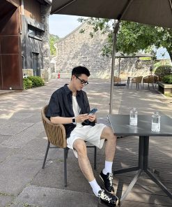 Men's Soft Feel Denim Shirt - Casual Short Sleeve, Loose Fit, Versatile Summer Style