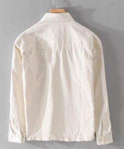 Men's Spliced Japanese-Style Jacket, Trendy Hipster Workwear for Spring & Autumn, Lapel Design, Youthful Fashion Top