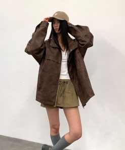 Men's Stand Collar Quilted Leather Jacket - Autumn Winter Roaring Beast American Style Outerwear