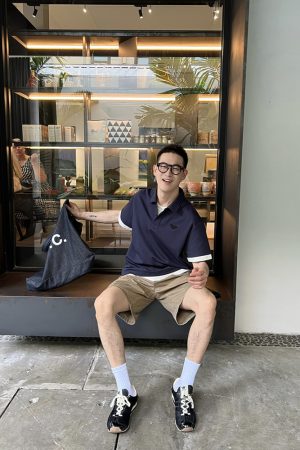 Men's Summer Blue Fake Two-Piece Polo Shirt - Versatile Small Logo, Korean Style, Casual Fashion