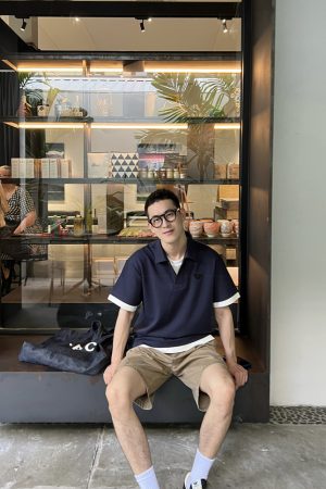 Men's Summer Blue Fake Two-Piece Polo Shirt - Versatile Small Logo, Korean Style, Casual Fashion