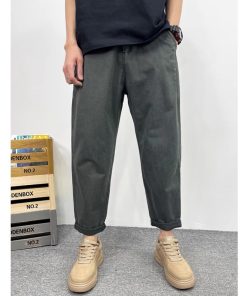Men's Summer Casual Wide-Leg Harem Pants - High-End Loose Fit Workwear Trousers for Cool Y2K Style