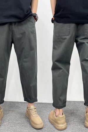 Men's Summer Casual Wide-Leg Harem Pants - High-End Loose Fit Workwear Trousers for Cool Y2K Style