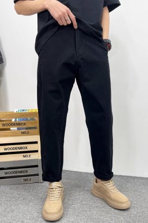 Men's Summer Casual Wide-Leg Harem Pants - High-End Loose Fit Workwear Trousers for Cool Y2K Style