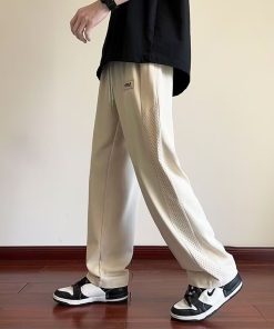 Men's Summer Thin Ice Silk Quick-Dry Mesh Casual Pants, Straight Loose Trousers, Lightweight Summer Style 2025