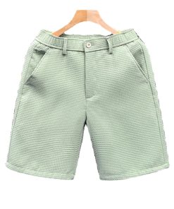 Men's Summer Waffle Shorts - Slim-Fit Solid Color Mid-Length Casual Five-Point Pants, Trendy Versatile Style for Everyday Wear.