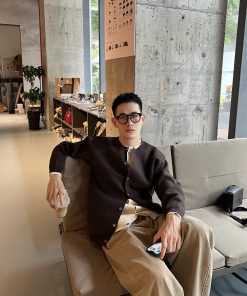 Men's Thickened Two-Piece Cardigan Sweater in Solid Color - Korean Style Autumn/Winter Layering Essential