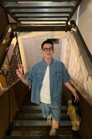 Men's Thin Soft Draped Denim Short Sleeve Shirt with Pocket - Summer Workwear Style, Casual Fashion, Versatile Everyday Essential