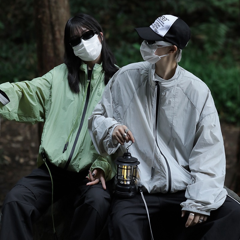 Men's UPF50+ Sun Protection Casual Top, Loose Fit Stand Collar UV Protection Shirt for Summer Outdoor Activities Men's UPF50+ Sun Protection Casual Top, Loose Fit Stand Collar UV Protection Shirt for Summer Outdoor Activities