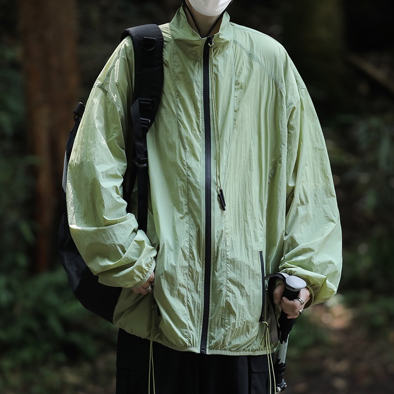 Men's UPF50+ Sun Protection Casual Top, Loose Fit Stand Collar UV Protection Shirt for Summer Outdoor Activities Men's UPF50+ Sun Protection Casual Top, Loose Fit Stand Collar UV Protection Shirt for Summer Outdoor Activities