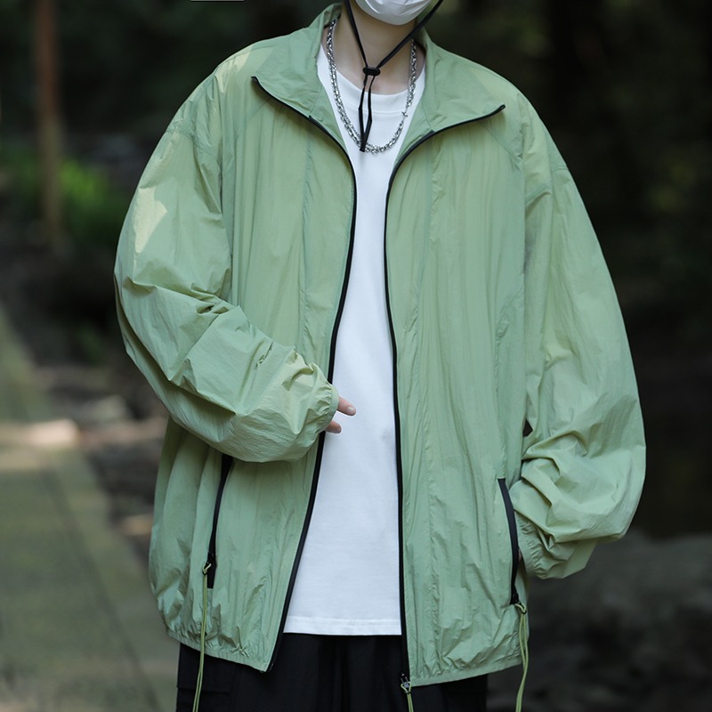 Men's UPF50+ Sun Protection Casual Top, Loose Fit Stand Collar UV Protection Shirt for Summer Outdoor Activities Men's UPF50+ Sun Protection Casual Top, Loose Fit Stand Collar UV Protection Shirt for Summer Outdoor Activities