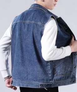 Men's Vintage American Workwear Vest - Casual Loose Waistcoat for Spring & Autumn, 2025 Style, Retro Fashion